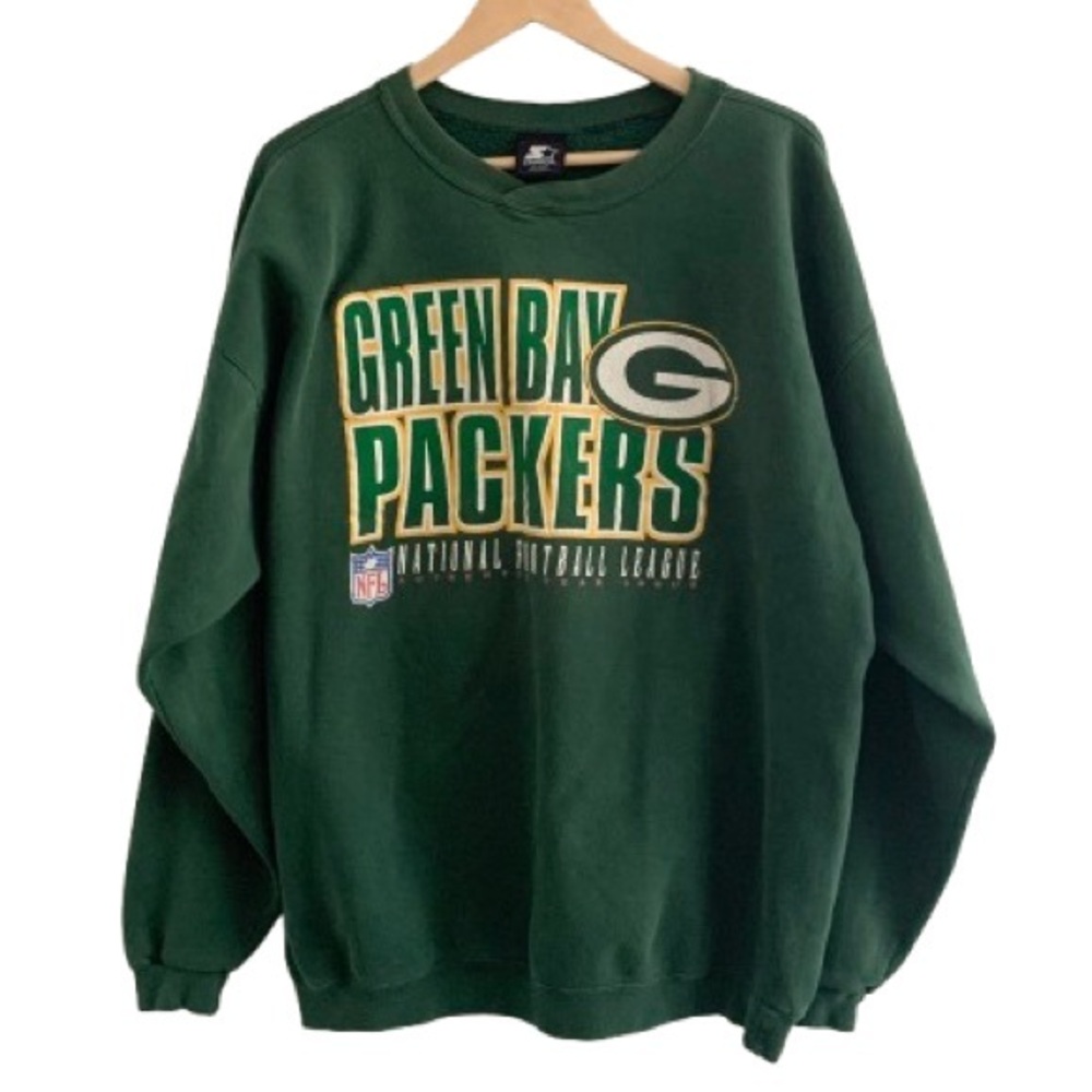 Vintage 90s Starter NFL Green Bay Packers Sweatshirt Crewneck Crew Neck XL 26x29